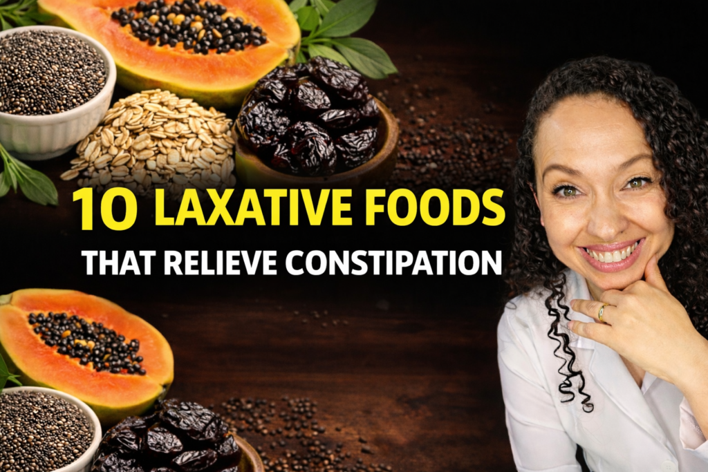 Natural laxative foods that help relieve constipation, improve gut health, and reduce bloating in women